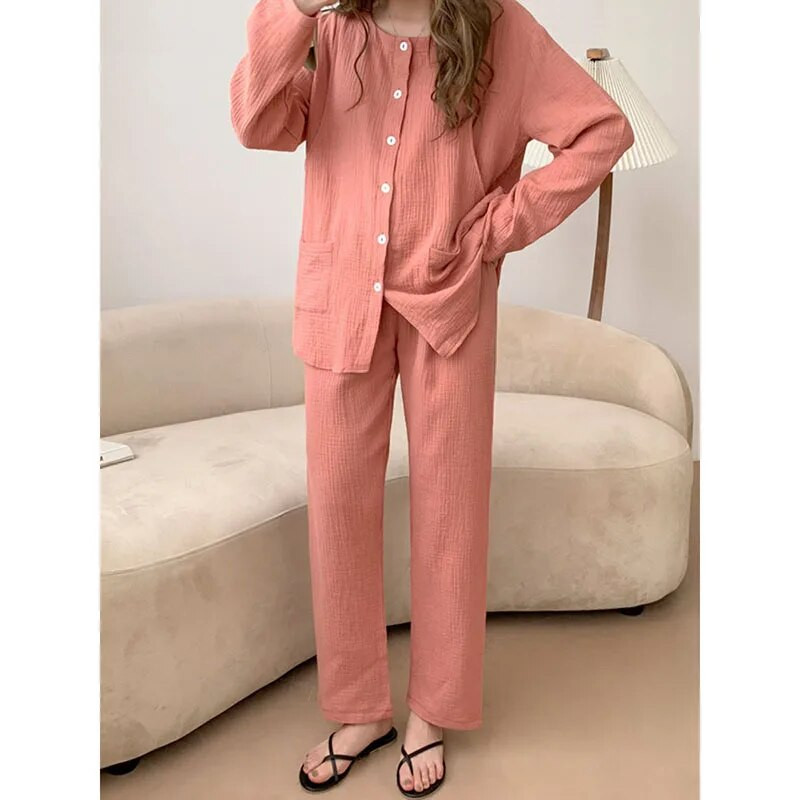 Nėščiųjų pižama ilgomis rankovėmis žindymo kostiumas Patogus didelio dydžio laisvos pižamos kelnės su reguliuojamu juosmeniu