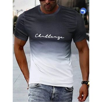 Мъжка тениска Gradient 3D Print Outdoor Street Short Sleeve Print Дрехи Облекло Спортно дизайнерско наднормено ежедневна тениска