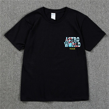 Нова лятна хип-хоп тениска Мъже Жени Cactus Jack Harajuku Тениски WISH YOU WERE HERE Тениски с принт на букви