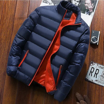Ανδρικά χειμωνιάτικα μπουφάν Μόδα Casual Αντιανεμικό γιακά Θερμικό παλτό Υπερμεγέθη Μπουφάν υπαίθριου κάμπινγκ Αντρικά ρούχα