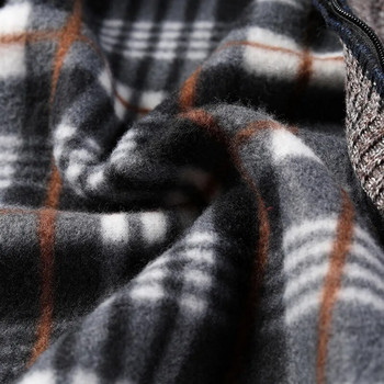 Κορυφαίας ποιότητας Φθινοπωρινό Χειμερινό Νέο Ανδρικό Μπουφάν με Κολάρα με φερμουάρ Ανδρικό Ζεστό πουλόβερ από μασίφ βαμβάκι