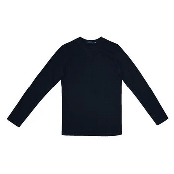 Ανοιξιάτικο φθινόπωρο Stretch με λαιμόκοψη O-λαιμόκοψη μακρυμάνικο μασίφ νεανικό στενό εσώρουχο Ανδρικά ρούχα Μακρυμάνικα μπλουζάκια υπερμεγέθη Ανδρικό μπλουζάκι