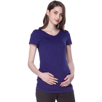Лятно облекло за бременни Горнища за бременни Тениска за бременни Дрехи за бременни европейски големи размери
