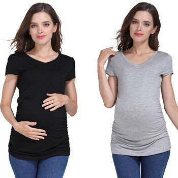 Лятно облекло за бременни Горнища за бременни Тениска за бременни Дрехи за бременни европейски големи размери
