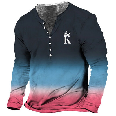 Férfi pólók Vintage színű blokkoló hosszú ujjú felsők Őszi pamut Grafikus alkalmi hip-hop túlméretezett ruházat V-nyakú pólók