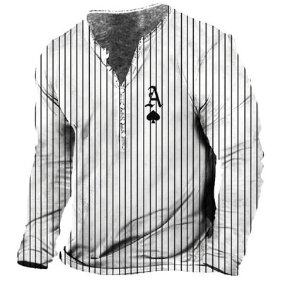 Férfi pólók Vintage színű blokkoló hosszú ujjú felsők Őszi pamut Grafikus alkalmi hip-hop túlméretezett ruházat V-nyakú pólók