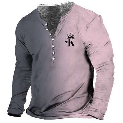 Férfi pólók Vintage színű blokkoló hosszú ujjú felsők Őszi pamut Grafikus alkalmi hip-hop túlméretezett ruházat V-nyakú pólók