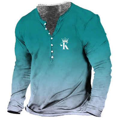 Férfi pólók Vintage színű blokkoló hosszú ujjú felsők Őszi pamut Grafikus alkalmi hip-hop túlméretezett ruházat V-nyakú pólók