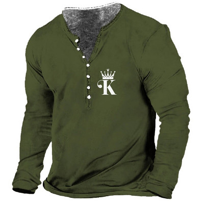 Férfi pólók Vintage színű blokkoló hosszú ujjú felsők Őszi pamut Grafikus alkalmi hip-hop túlméretezett ruházat V-nyakú pólók