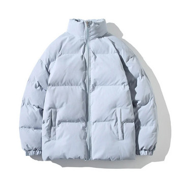 Χειμερινό μπουφάν Ανδρικά Πάρκα Χοντρό Ζεστό Παλτό Ανδρικό Μπουφάν με γιακά Μονόχρωμο Παλτό Πάρκα Γυναικεία Μόδα Νέα Streetwear