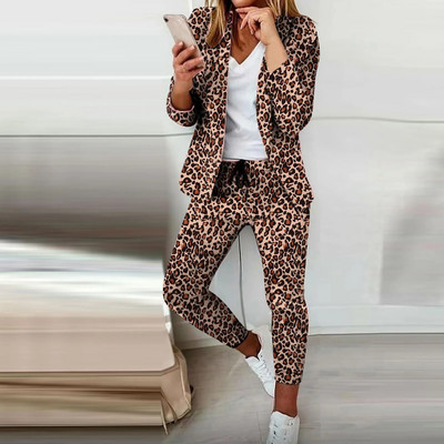 Moodsad naiste kaheosalised komplektid, 2023. aasta kevadsügis naised, bleisermantel, nööriga püksid, ülikond, naiste vabaaja komplekt