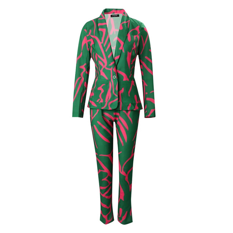 Moodsad naiste kaheosalised komplektid, 2023. aasta kevadsügis naised, bleisermantel, nööriga püksid, ülikond, naiste vabaaja komplekt