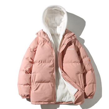 Χειμωνιάτικο Ζεστό Μπουφάν Ανδρικά Streetwear Μόδα Parka Ανδρικά με κουκούλα Χοντρό κορεατικό φαρδύ παλτό για άνδρες Γυναικεία Χειμώνας Νέο