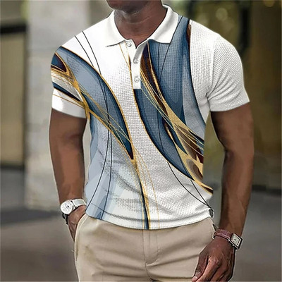 Tricou polo de lux pentru bărbați, cu imprimeu 3d, colorat, îmbrăcăminte la modă pentru bărbați, designer stradal, cu mânecă scurtă, cămașă și bluză supradimensionate
