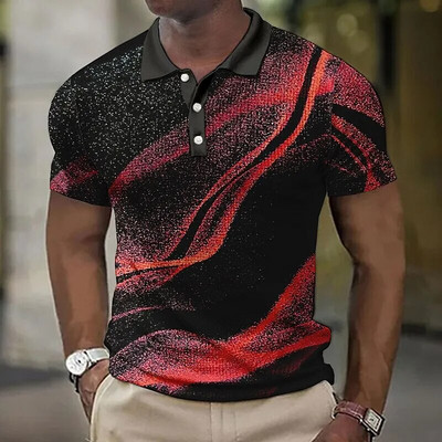 Tricou polo de lux pentru bărbați, cu imprimeu 3d, colorat, îmbrăcăminte la modă pentru bărbați, designer stradal, cu mânecă scurtă, cămașă și bluză supradimensionate