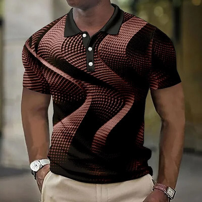 Tricou polo de lux pentru bărbați, cu imprimeu 3d, colorat, îmbrăcăminte la modă pentru bărbați, designer stradal, cu mânecă scurtă, cămașă și bluză supradimensionate