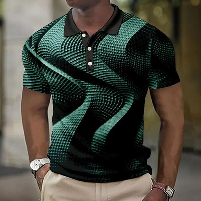 Tricou polo de lux pentru bărbați, cu imprimeu 3d, colorat, îmbrăcăminte la modă pentru bărbați, designer stradal, cu mânecă scurtă, cămașă și bluză supradimensionate