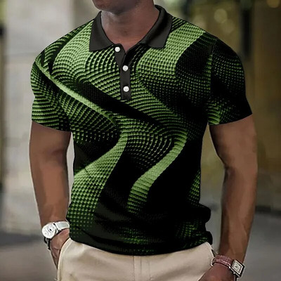 Tricou polo de lux pentru bărbați, cu imprimeu 3d, colorat, îmbrăcăminte la modă pentru bărbați, designer stradal, cu mânecă scurtă, cămașă și bluză supradimensionate