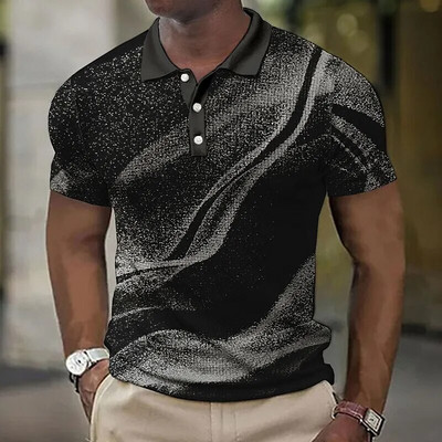 Tricou polo de lux pentru bărbați, cu imprimeu 3d, colorat, îmbrăcăminte la modă pentru bărbați, designer stradal, cu mânecă scurtă, cămașă și bluză supradimensionate