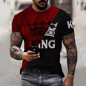 2023 Нова огромна тениска за мъже Ежедневна тениска с къс ръкав Хип-хоп Усмихнато лице с печат Голям размер Тениска Пуловер Мъжка тениска Топ