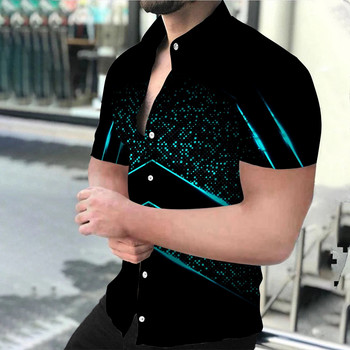 Ανδρικά ρούχα υψηλής ποιότητας 2022 Νέα ανδρικά casual πουκάμισα Ψηφιακή εκτύπωση Chemise Streetwear Ζακέτα με κοντό μανίκι πουκάμισο
