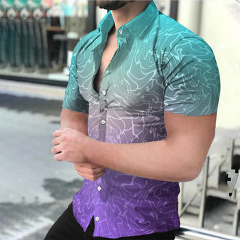 Ανδρικά ρούχα υψηλής ποιότητας 2022 Νέα ανδρικά casual πουκάμισα Ψηφιακή εκτύπωση Chemise Streetwear Ζακέτα με κοντό μανίκι πουκάμισο