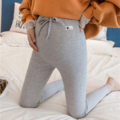 Kismama nadrágok Pamut alkalmi puha vékony terhesnadrágok állítható övvel deréknadrágok női ruhák leggings terhes nőknek