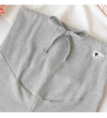 Панталони за бременни Памучни ежедневни меки тънки панталони за бременни Панталони с регулируем колан на талията Дамски дрехи Клинове за бременни