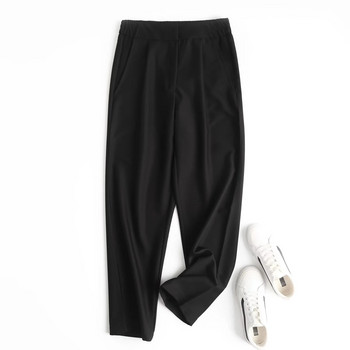 Дамски блейзъри Maxdutti Дамски комплекти якета Дамски офис дамски панталони в английски стил Дамски модни обикновени плътни вълнени костюми Прави панталони