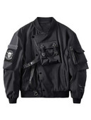 God of Death Bomber jakna s džepom na prsima Techwear Muškarci Punk Hip Hop Taktička ulična odjeća Crne sveučilišne jakne Preveliki kaputi MA1