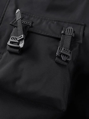 God of Death Bomber Jacket Chest Pocket Techwear Men Punk Hip Hop Tactical Streetwear Черни университетски якета Oversized MA1 Coats