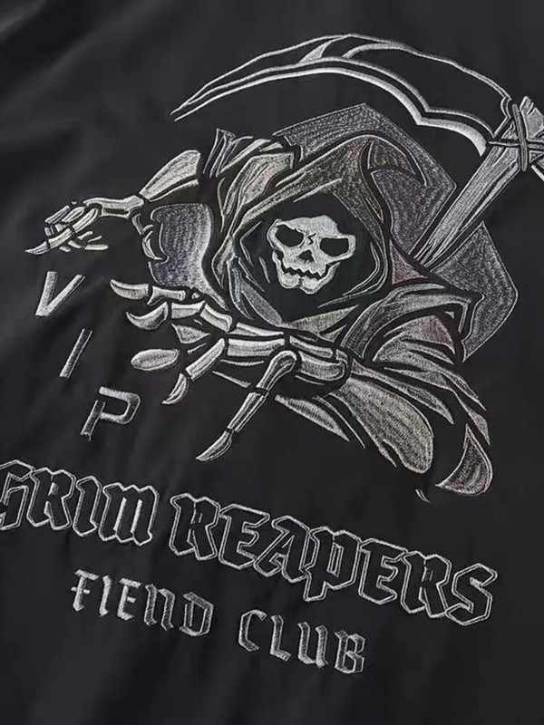 God of Death Bomber jakna s džepom na prsima Techwear Muškarci Punk Hip Hop Taktička ulična odjeća Crne sveučilišne jakne Preveliki kaputi MA1
