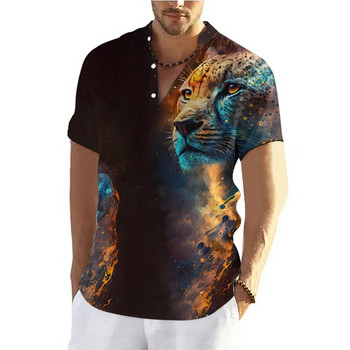 Ανδρικά πουκάμισα Tiger Μπλουζάκια με κοντομάνικα μπλουζάκια Animal graphic ρούχα Streetwear πουλόβερ με λαιμόκοψη με λαιμόκοψη Ανδρικά μπλουζάκια καλοκαιρινά μπλουζάκια 2023