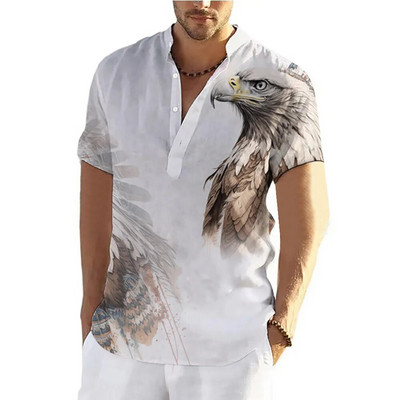 Tigro marškinėliai Vyrams Marškinėliai trumpomis rankovėmis Viršutiniai gyvūnai Grafiniai drabužiai Gatvės drabužiai V formos iškirptės megztiniai Vasariniai vyriški marškiniai marškinėliai 2023 m.