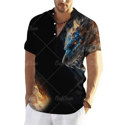 Tigro marškinėliai Vyrams Marškinėliai trumpomis rankovėmis Viršutiniai gyvūnai Grafiniai drabužiai Gatvės drabužiai V formos iškirptės megztiniai Vasariniai vyriški marškiniai marškinėliai 2023 m.