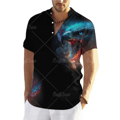 Tigro marškinėliai Vyrams Marškinėliai trumpomis rankovėmis Viršutiniai gyvūnai Grafiniai drabužiai Gatvės drabužiai V formos iškirptės megztiniai Vasariniai vyriški marškiniai marškinėliai 2023 m.