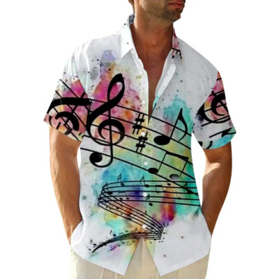 Liūtas vyriški marškiniai Spalvingi madingi gyvūnai 3D spaudiniai Havajų marškinėliai Daily Caucal marškinėliai Vyriški vasaros marškiniai Hip Hop vyrų drabužiai