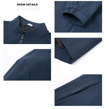 Ανδρικά μπουφάν BROWON Brand Fashion Ανδρικά μπουφάν 2024 Άνοιξη και Φθινοπωρινό γιακά Ανδρικό Μπουφάν Business Casual μονόχρωμο ανδρικό παλτό