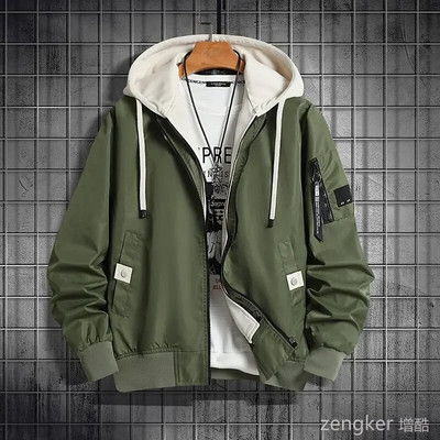 Tide lažna dvodijelna ležerna jakna muška proljeće jesen nova velika veličina široka tide zgodna proljetna 8XL 7XL muška jakna bomber jakna