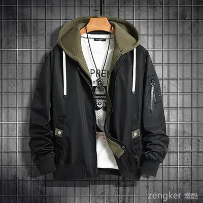 Tide lažna dvodijelna ležerna jakna muška proljeće jesen nova velika veličina široka tide zgodna proljetna 8XL 7XL muška jakna bomber jakna