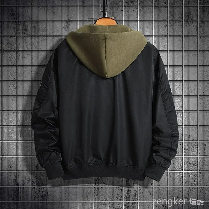 Tide lažna dvodijelna ležerna jakna muška proljeće jesen nova velika veličina široka tide zgodna proljetna 8XL 7XL muška jakna bomber jakna
