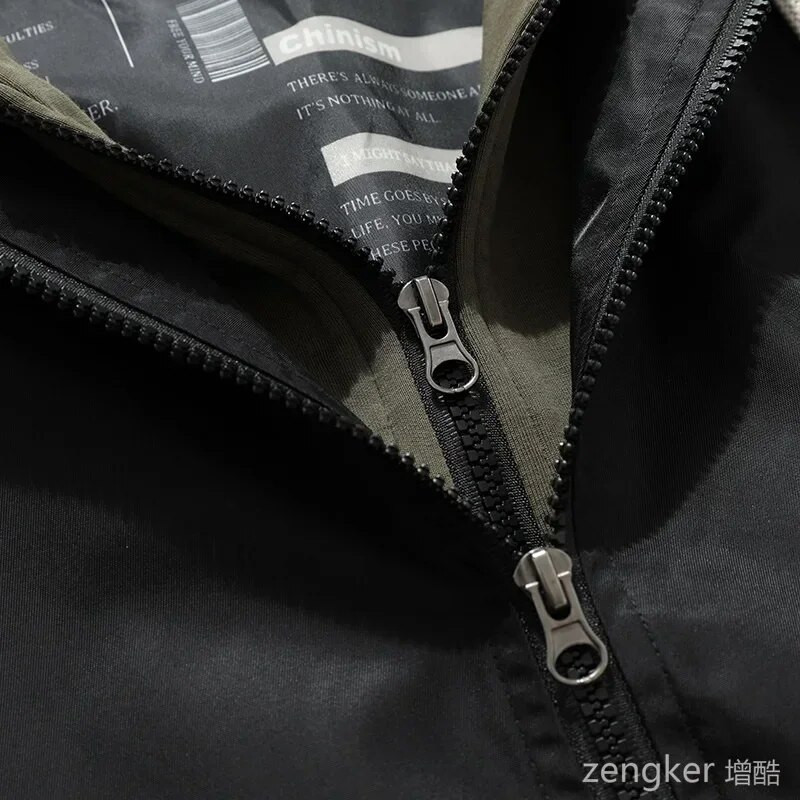 Tide lažna dvodijelna ležerna jakna muška proljeće jesen nova velika veličina široka tide zgodna proljetna 8XL 7XL muška jakna bomber jakna