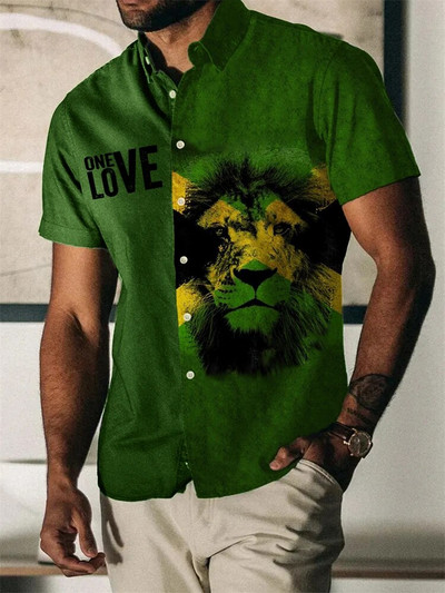 2023 nyári vintage férfi hawaii ing rövid ujjú csíkos nyomott ingek férfiaknak egygombos strandpóló Férfi ruházat