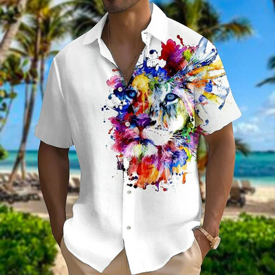 Nova ljetna košulja za 2023. Hawaii košulja kratkih rukava 3D printana životinja ptica muška i ženska ležerna oversize košulja za putovanja na plažu 5XL