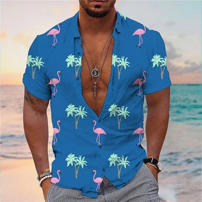 Nove košulje s kokosovim stablom za muškarce, muška havajska košulja za plažu 5xl kratkih rukava, modne majice s 3D printom, majice, muška bluza, camisa