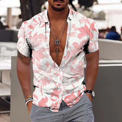 Nove košulje s kokosovim stablom za muškarce, muška havajska košulja za plažu 5xl kratkih rukava, modne majice s 3D printom, majice, muška bluza, camisa
