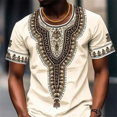 African Ethnic 3D Printing T-shirt Νέο Ανδρικό και Γυναικείο T-shirt με κοντό μανίκι ρετρό Street Wear