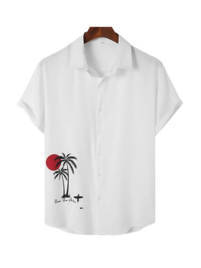 Ljetna muška košulja Havajska labava prozračna festivalska odjeća za kratke rukave Ležerna ulična dnevna muška košulja za van Japanski stil