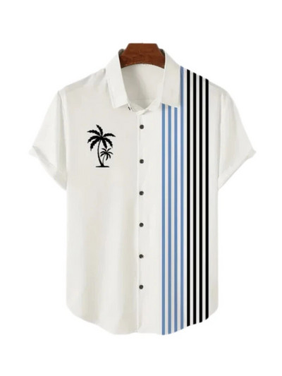 Ljetna muška košulja Havajska labava prozračna festivalska odjeća za kratke rukave Ležerna ulična dnevna muška košulja za van Japanski stil