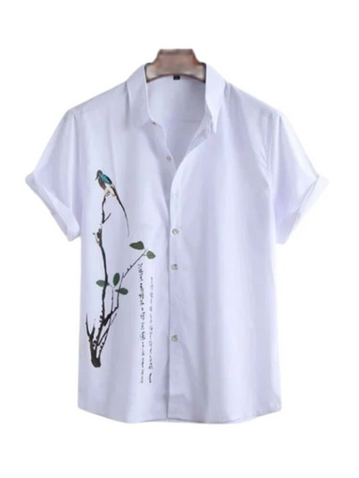 Ljetna muška košulja Havajska labava prozračna festivalska odjeća za kratke rukave Ležerna ulična dnevna muška košulja za van Japanski stil